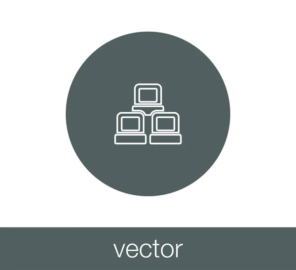 Значок локальной сети — стоковый вектор
