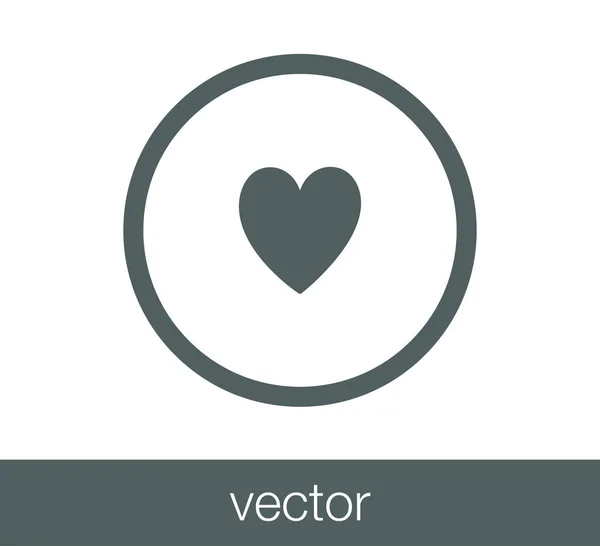 Corazón icono simple — Vector de stock