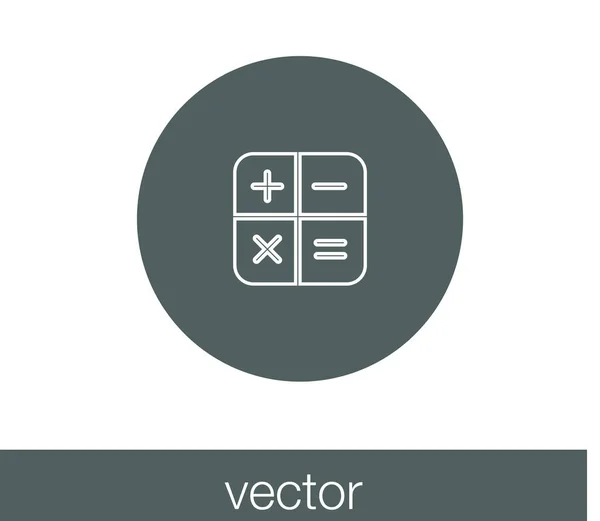 Calculator pictogramă plată — Vector de stoc