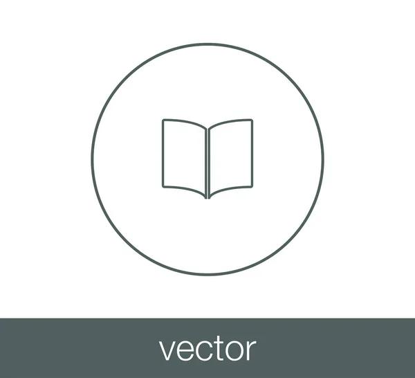 Libro Icono plano — Vector de stock