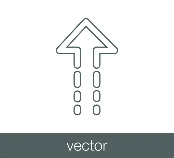 Subir icono con flecha hacia arriba — Vector de stock