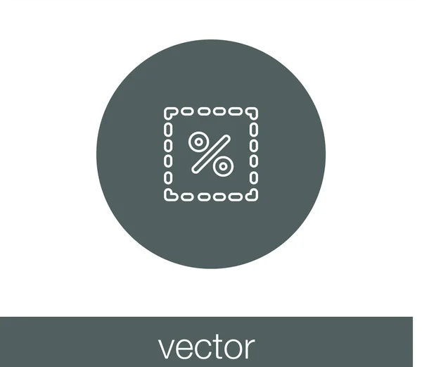 Por ciento icono web — Vector de stock