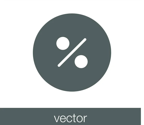 Procent spindelväv ikonen — Stock vektor