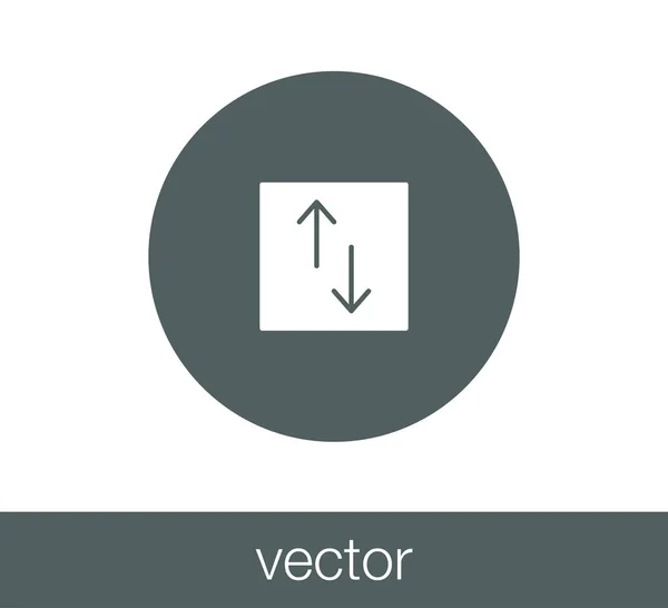 Transfersymbol mit zwei seitlichen Pfeilen — Stockvektor