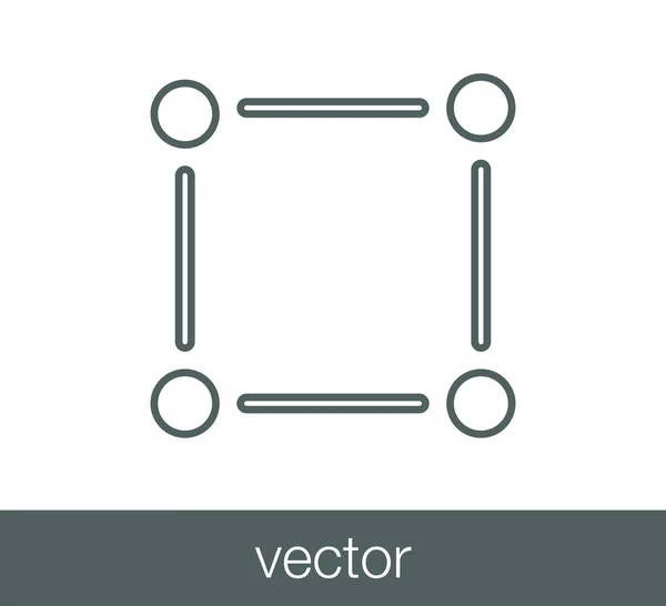 Ícone de área selecionada — Vetor de Stock