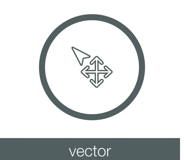 Icono plano del cursor — Archivo Imágenes Vectoriales
