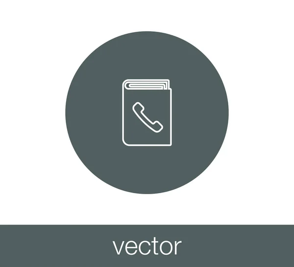 Telefonbuch-Ikone — Stockvektor