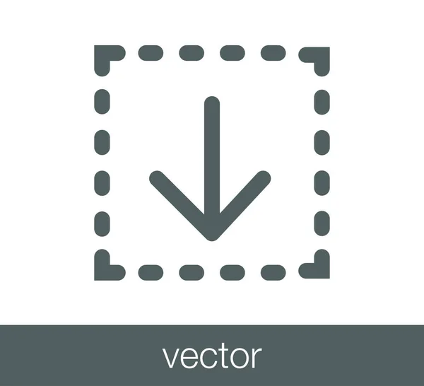 Ladda ner ikonen med nedåtpilen — Stock vektor