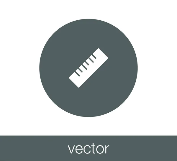 Ícone plano régua —  Vetores de Stock