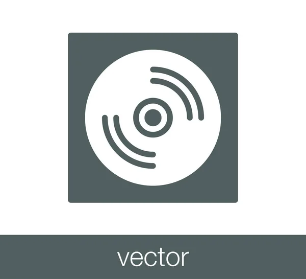 Icono plano CD — Vector de stock