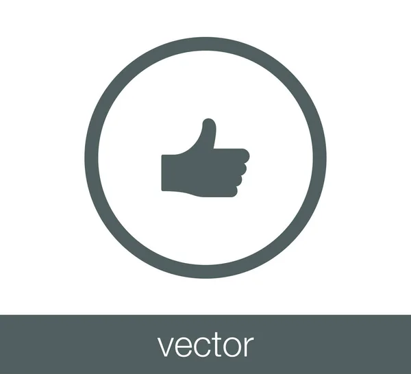 Pulgar hacia arriba icono — Vector de stock