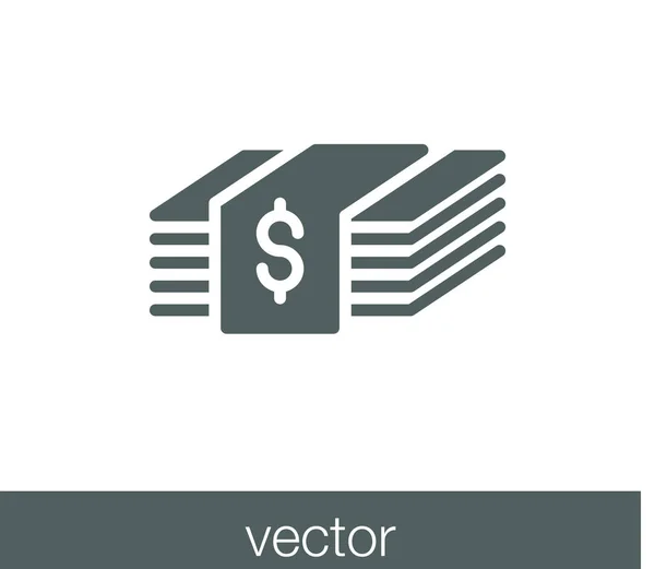 Icono plano de dinero — Vector de stock