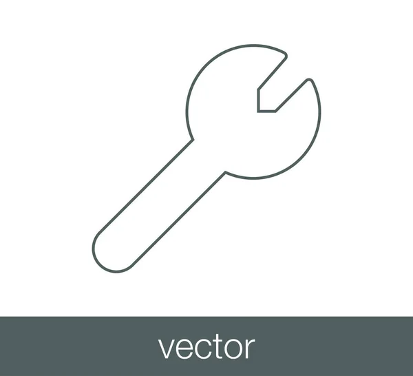 Ícone Wrench Web . — Vetor de Stock