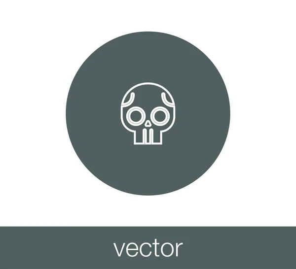 Skull web icon — Stock Vector