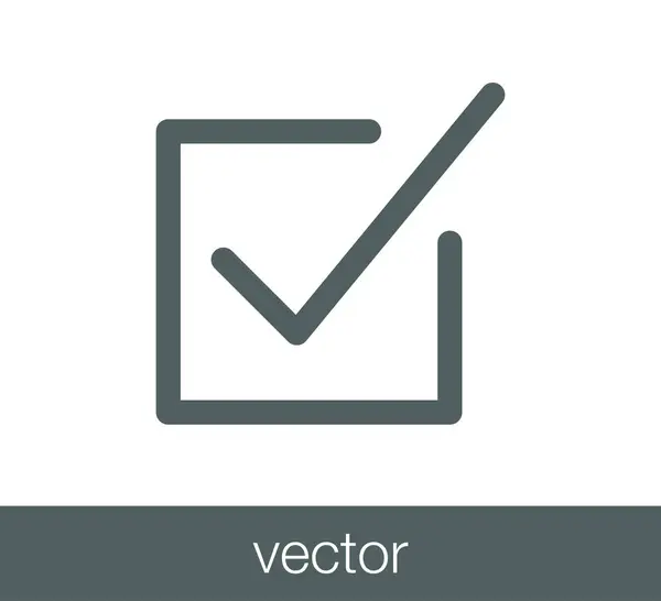 Marca de verificación icono . — Archivo Imágenes Vectoriales