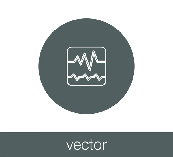 Herzschlag-Ikone. — Stockvektor