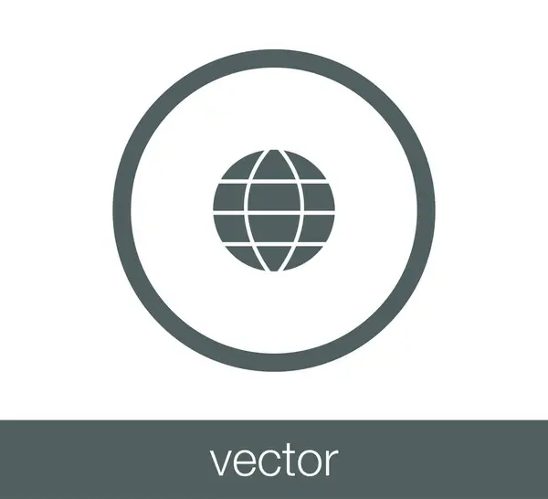 Globale Web-Ikone. — Stockvektor