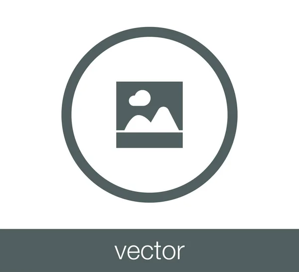 Imagen icono plano . — Vector de stock