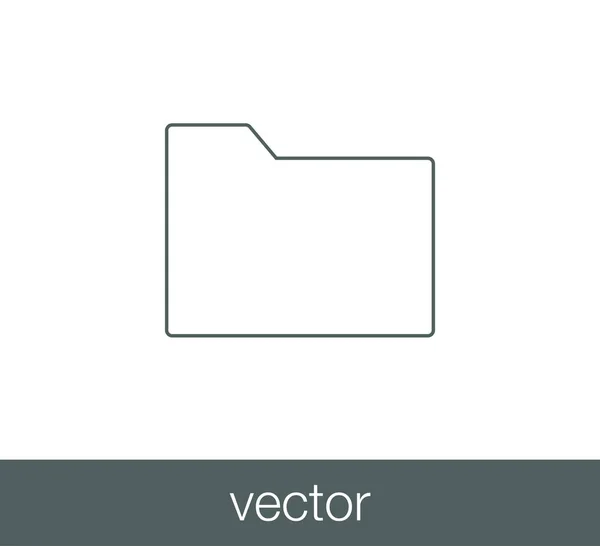 Icono de carpeta simple — Vector de stock