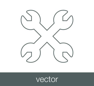 Çapraz anahtarı simgesini.