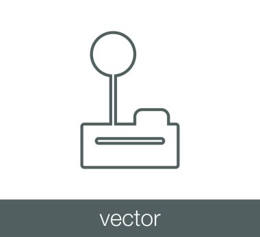 Oyun çubuğu düz simgesi