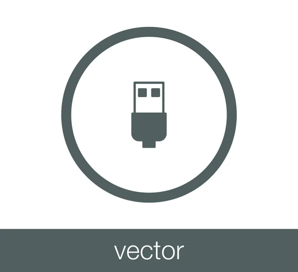 Stecker flaches Symbol — Stockvektor