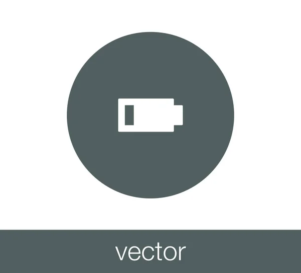 Icono plano de batería . — Vector de stock