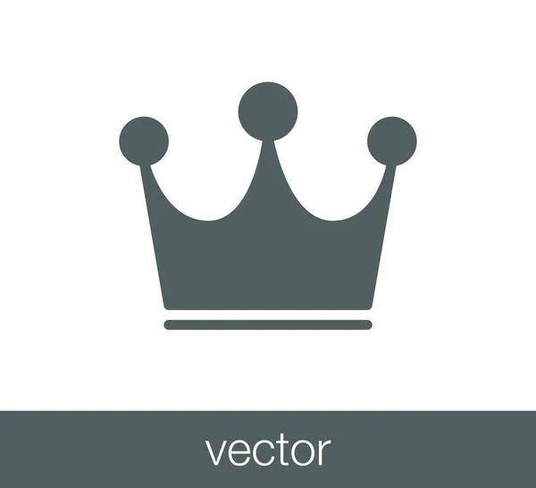 Corona icona piatta — Vettoriale Stock