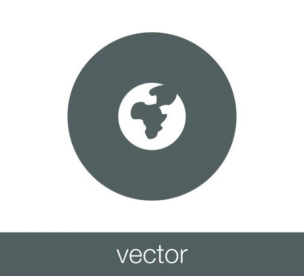 Globo icono web . — Vector de stock