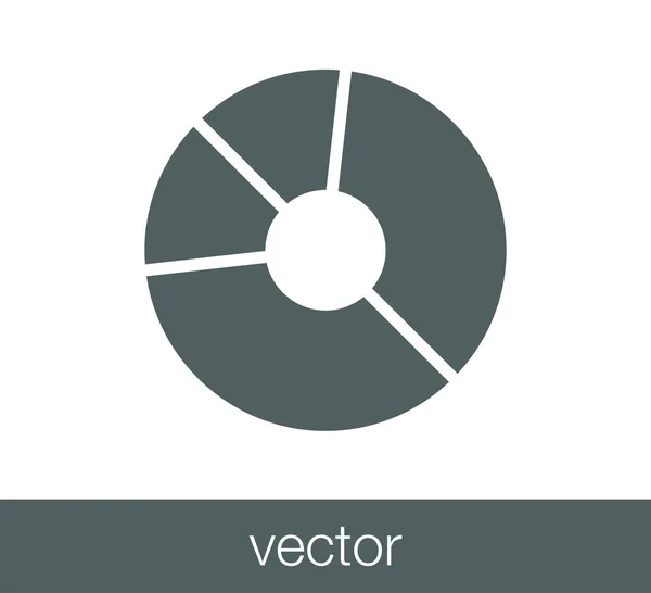 Icono plano CD — Vector de stock
