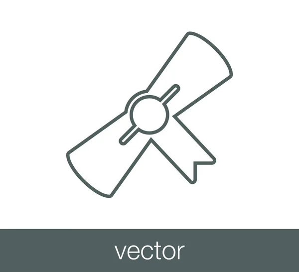 Diploma web icon. — Stock Vector