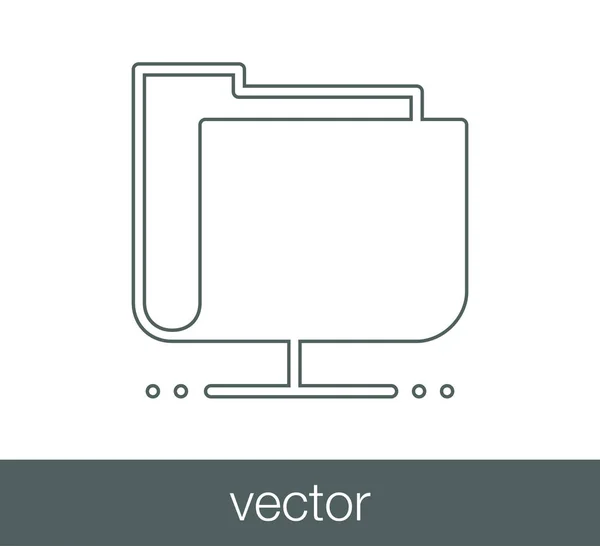 Icône de dossier simple — Image vectorielle