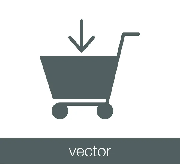 Icono del carrito de compras — Vector de stock