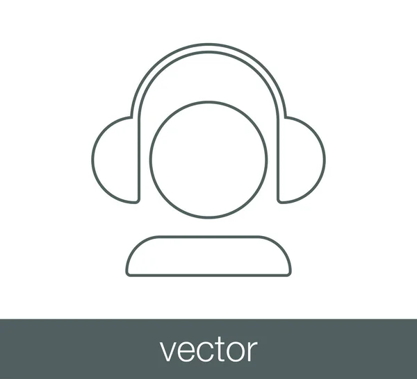 Auriculares icono simple — Vector de stock