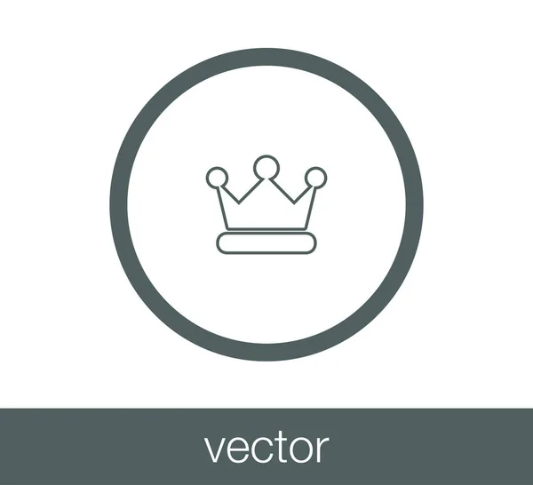 Coroa ícone plano — Vetor de Stock