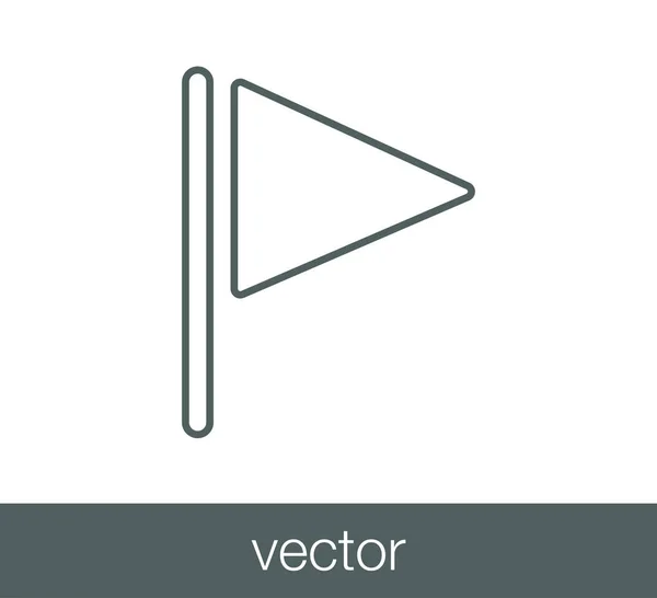 Bandera icono plano — Vector de stock