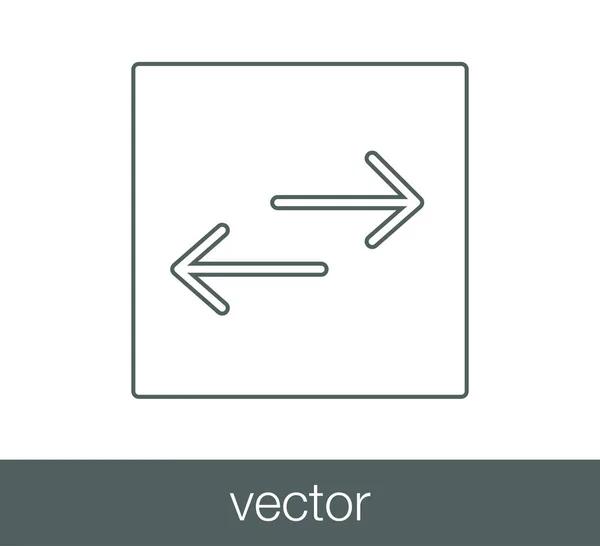Icono de transferencia con dos flechas laterales — Vector de stock