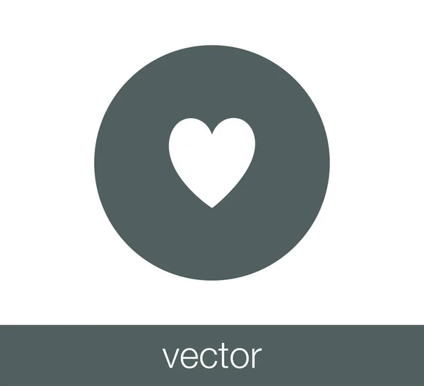 Ícone web coração — Vetor de Stock