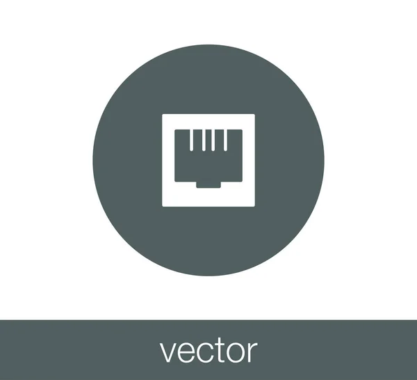 Symbol für Ethernet-Verbindung. — Stockvektor