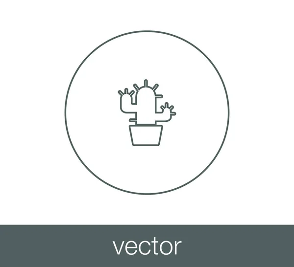 Illustration d'icône de cactus . — Image vectorielle