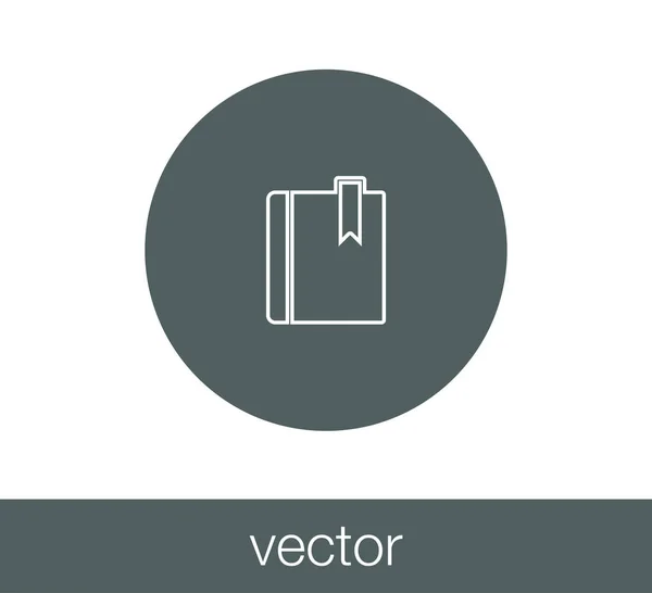 Livro Flat Icon — Vetor de Stock