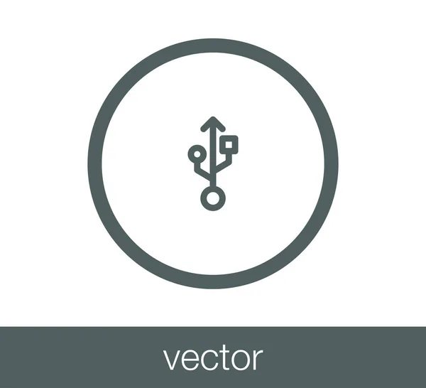 Icono de signo USB — Vector de stock