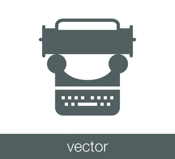 Typewriter flat icon. — Stock Vector