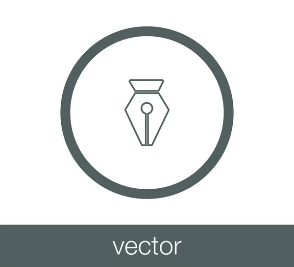 Ícone da ferramenta da pena — Vetor de Stock