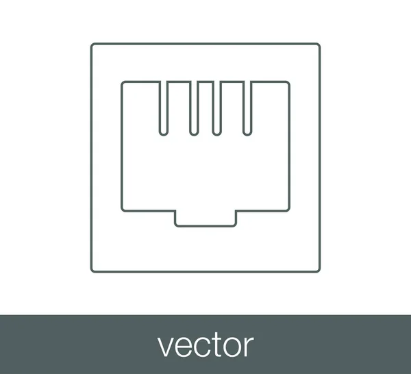 Ethernet connection icon. — Stock Vector