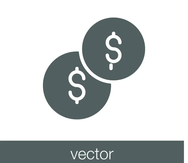 Icono plano de dinero — Vector de stock