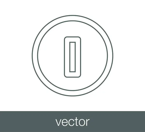 Icono de símbolo de poder . — Vector de stock