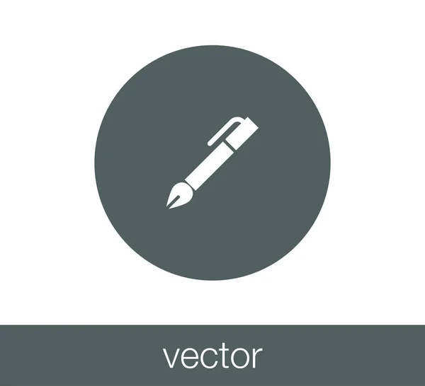 Icono web pluma . — Vector de stock