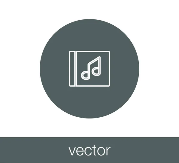 Icono de nota musical. — Vector de stock