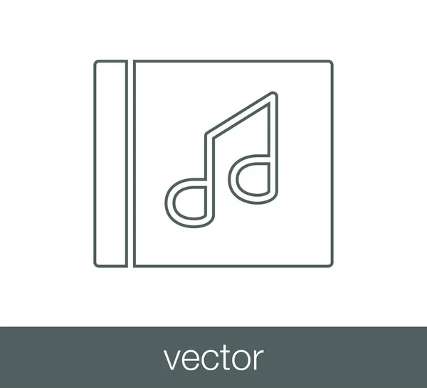 Icono de nota musical. — Vector de stock